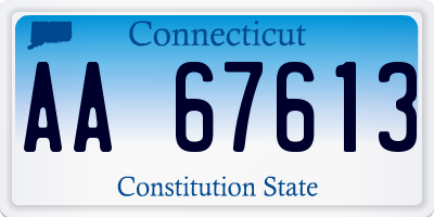 CT license plate AA67613