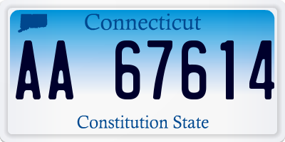 CT license plate AA67614