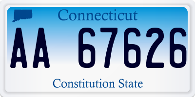 CT license plate AA67626