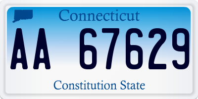 CT license plate AA67629