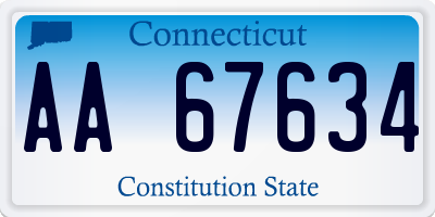 CT license plate AA67634
