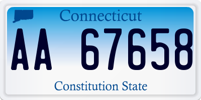 CT license plate AA67658