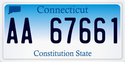 CT license plate AA67661