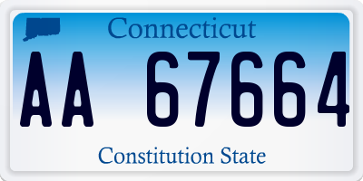 CT license plate AA67664