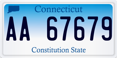 CT license plate AA67679