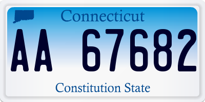 CT license plate AA67682