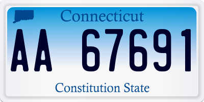 CT license plate AA67691