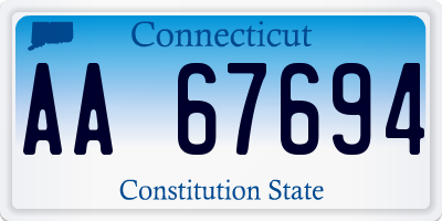 CT license plate AA67694