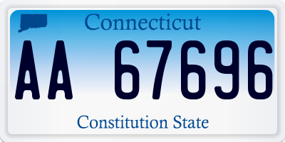 CT license plate AA67696