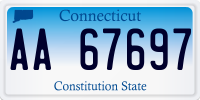CT license plate AA67697