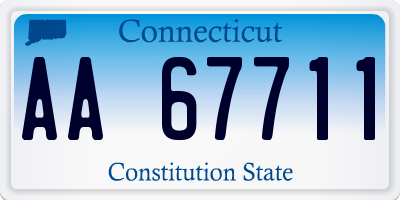 CT license plate AA67711