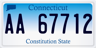 CT license plate AA67712