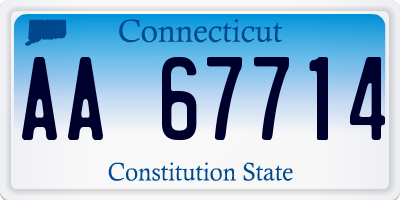 CT license plate AA67714