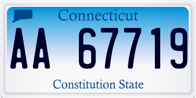 CT license plate AA67719