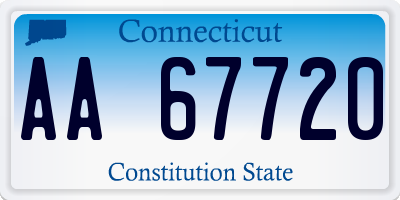 CT license plate AA67720
