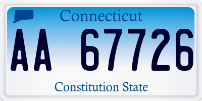 CT license plate AA67726