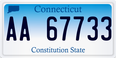 CT license plate AA67733