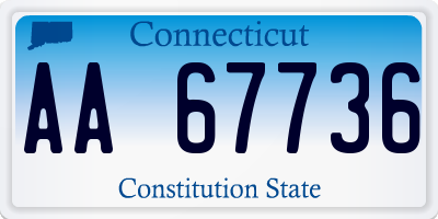 CT license plate AA67736