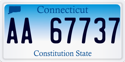 CT license plate AA67737