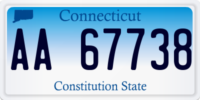 CT license plate AA67738