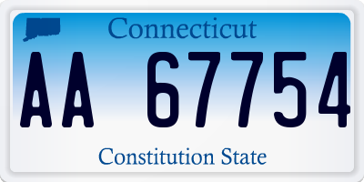 CT license plate AA67754
