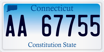 CT license plate AA67755