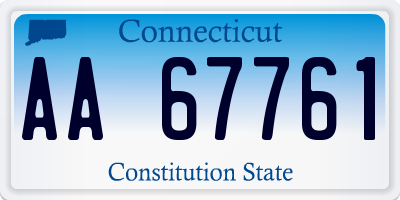 CT license plate AA67761