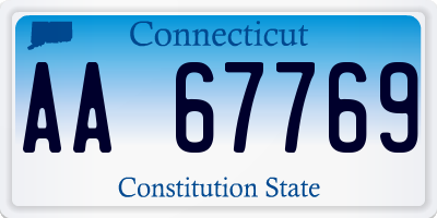 CT license plate AA67769