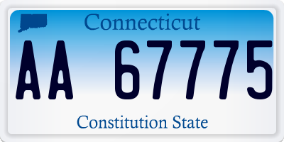 CT license plate AA67775