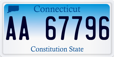 CT license plate AA67796