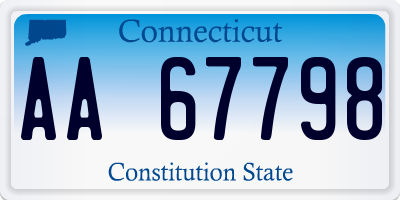 CT license plate AA67798