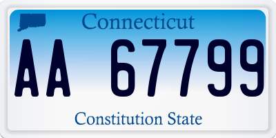 CT license plate AA67799