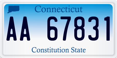 CT license plate AA67831