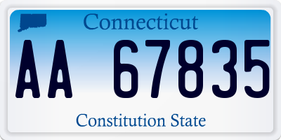 CT license plate AA67835