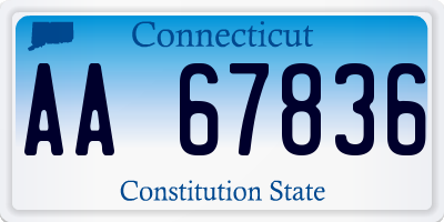 CT license plate AA67836
