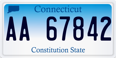 CT license plate AA67842