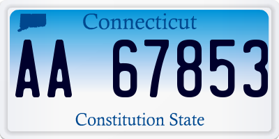 CT license plate AA67853