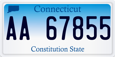 CT license plate AA67855