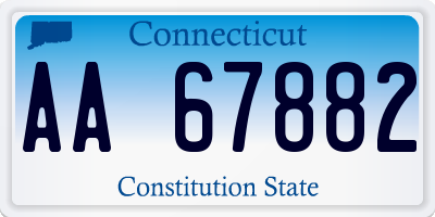 CT license plate AA67882