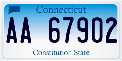CT license plate AA67902