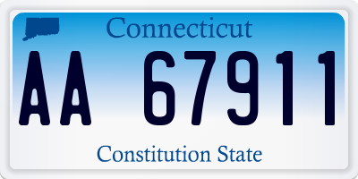 CT license plate AA67911