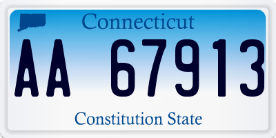 CT license plate AA67913