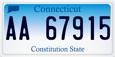 CT license plate AA67915