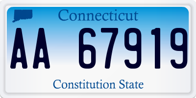 CT license plate AA67919