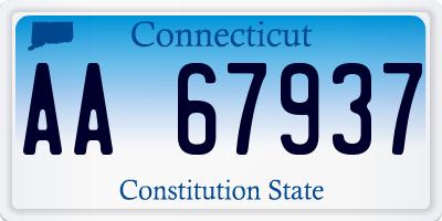 CT license plate AA67937