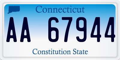 CT license plate AA67944