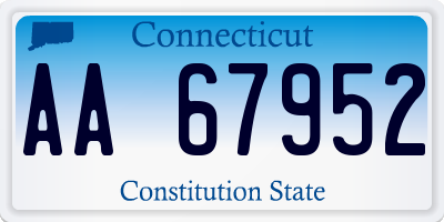CT license plate AA67952