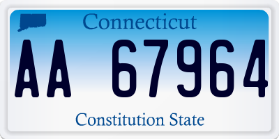 CT license plate AA67964