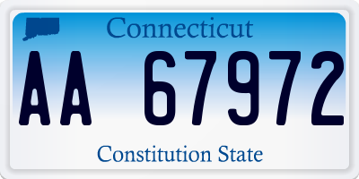 CT license plate AA67972