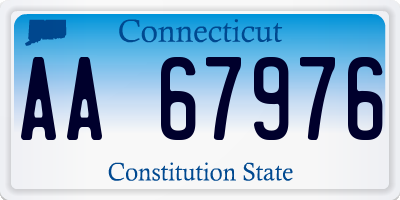 CT license plate AA67976